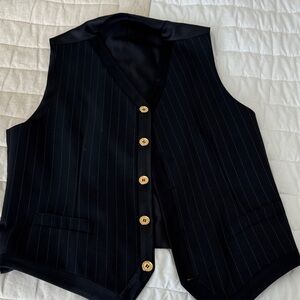 Classic Black Pinstripe Vest by Dolce&Gabbana